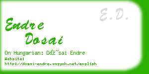 endre dosai business card
